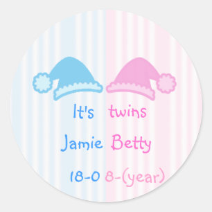 Sticker Rond C'est des jumeaux