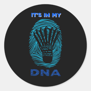 Sticker Rond C'est drôle dans mon Adn pour la famille des joueu