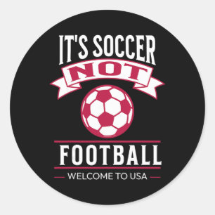 Sticker Rond C'est du football, pas du foot ! Bienvenue sur Usa