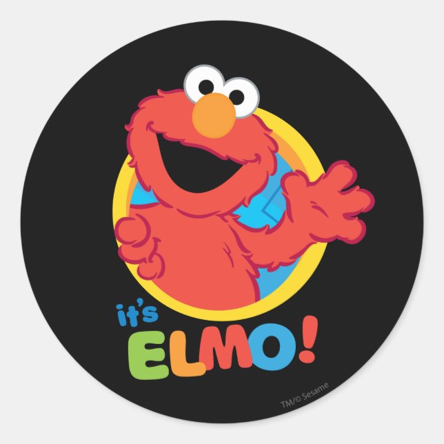 Sticker Rond C'est Elmo (Devant)