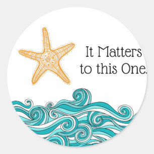 Sticker Rond C'est important pour cette espèce de poisson-Star