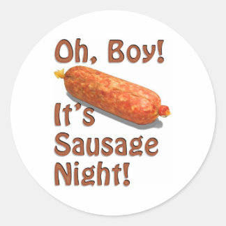 Sticker Rond C'est la nuit de la saucisse !
