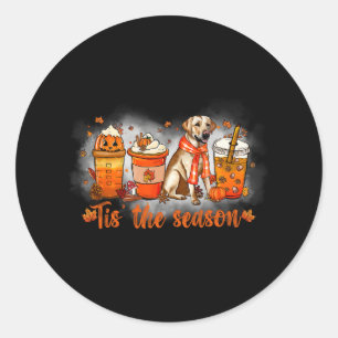 Sticker Rond C'Est La Saison Citrouille Spice Latte Golden Hall