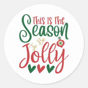 Sticker Rond C'est la saison pour être joyeux