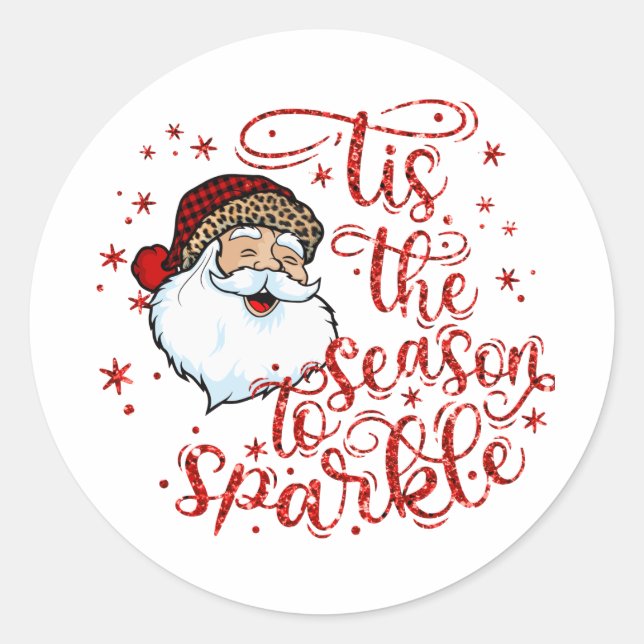 Sticker Rond C'est la saison pour scintiller (Devant)