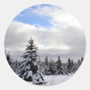 Sticker Rond C'est la saison. . . Vacances d'hiver