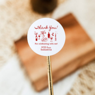 Sticker Rond C'est l'Amore Italian Pizza Enterrement de Vie de