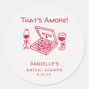 Sticker Rond C'est l'Amour Mariage Champêtre à la Main