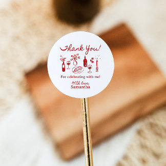 Sticker Rond C'est l'Amour Pizza Italien Réception de Mariage