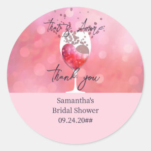 Sticker Rond C'est l'amour Vino italien avant les vœux Mariée S