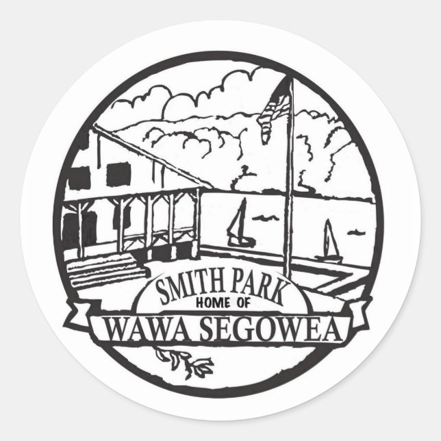 Sticker Rond C'est le logo officiel de Smith Park ! (Devant)