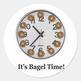 Sticker Rond C'est l'heure des Bagels !
