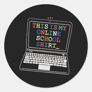 Sticker Rond C'est ma chemise d'école en ligne