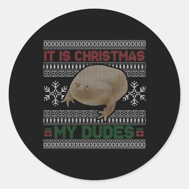 Sticker Rond C'Est Mec Mercredi Mec Mec (Devant)