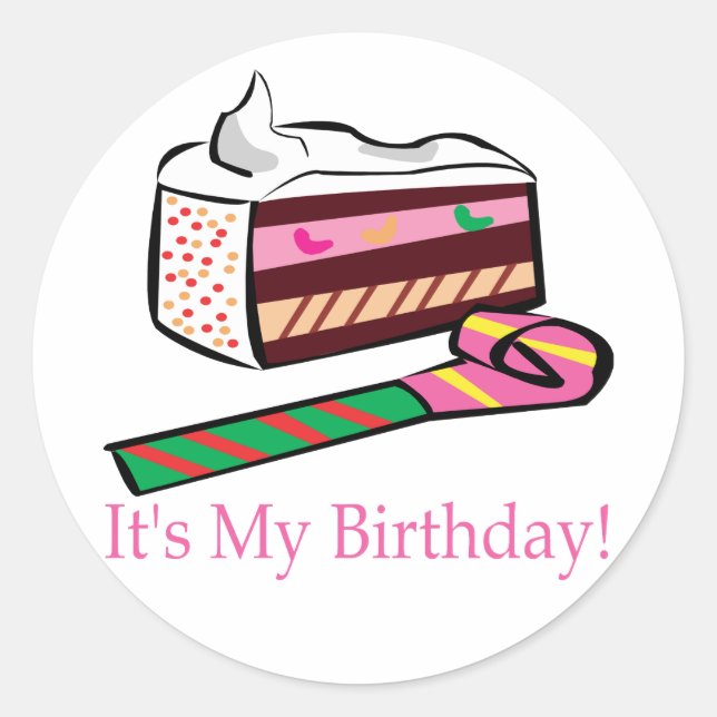 Sticker Rond C'est mon anniversaire (Devant)