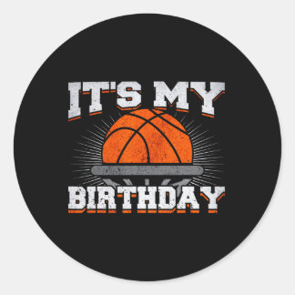 Sticker Rond C'est mon anniversaire Joueur Bysketbyll Anniversa