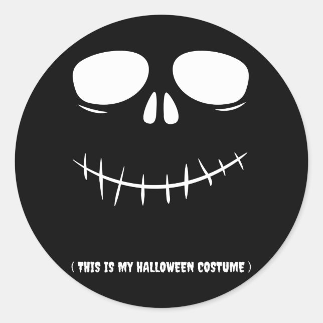 Sticker Rond C'Est Mon Costume D'Halloween Drôle Enfants D'Hall (Devant)