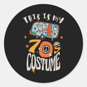 Sticker Rond C'est mon costume les années 70