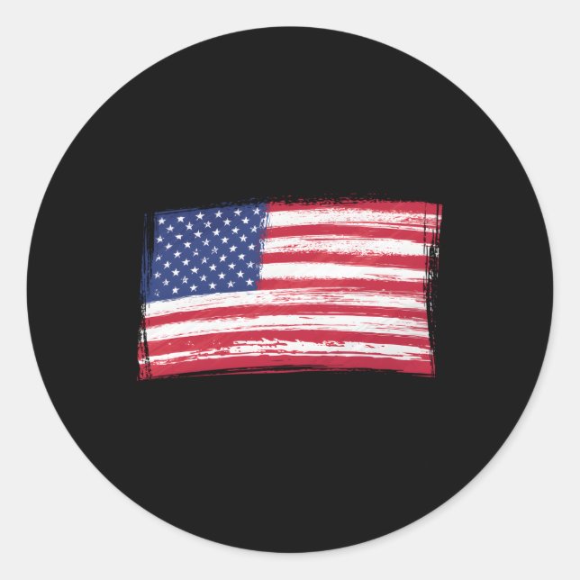 Sticker Rond C'Est Mon Drapeau De Fierté Usa Patriotique Améric (Devant)