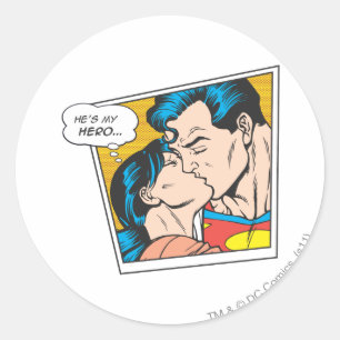 Sticker Rond C'est mon héros