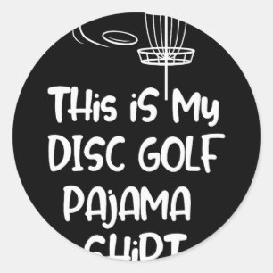 Sticker Rond C'est mon maillot de pyjama de golf de disque, drô