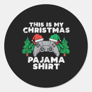 Sticker Rond C'Est Mon Pajama Jeux Vidéos Garçons Hommes X