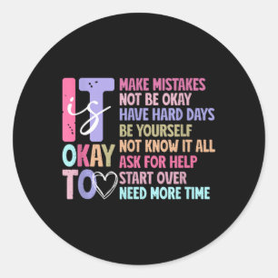 Sticker Rond C'est Pour Le Positif Citations Selfrespect Cadeau