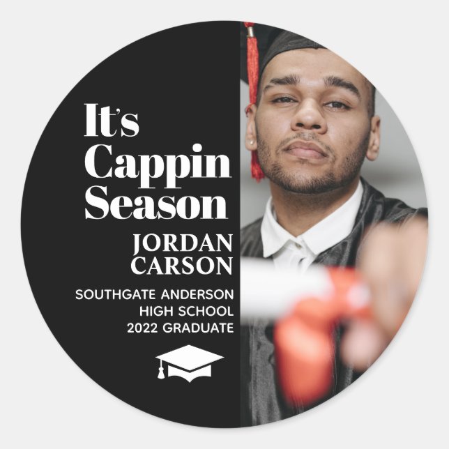 Sticker Rond C'est Saison Cappin Graduation Classic Sticke Rond (Devant)