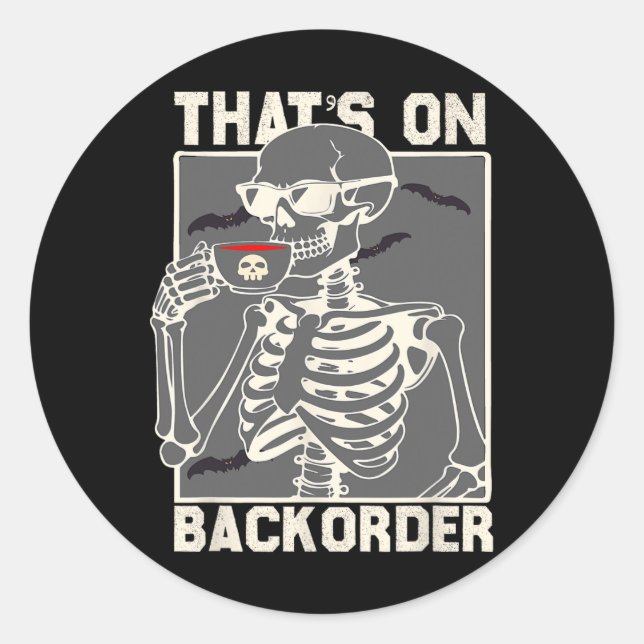 Sticker Rond C'est sur Ckorder Pharmacy Tech Skeleton C'est Ck (Devant)