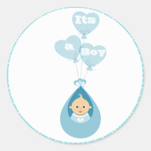 Sticker Rond C'est un Baby shower-chevalier