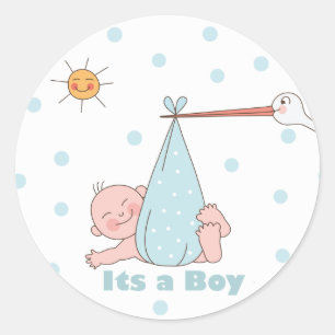 Sticker Rond C'est un Baby shower-chevalier