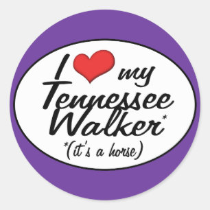 Sticker Rond C'est un cheval ! J'Aime Mon Tennessee Walker