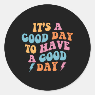 Sticker Rond C'Est Un Jour D'Avoir Une Journée Sur La Preppy Pr