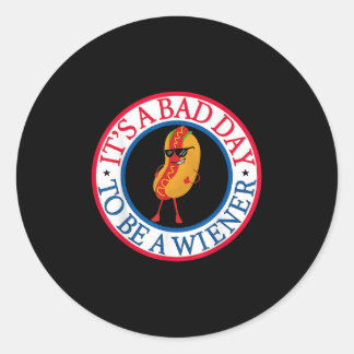 Sticker Rond C'Est Un Mauvais Jour D'Être Un Blanc Rouge Et Un 
