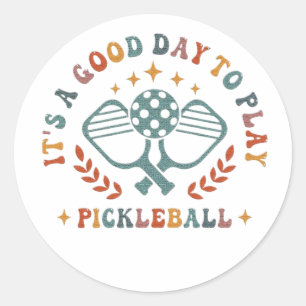 Sticker Rond C'est une bonne journée pour jouer à la chemise de