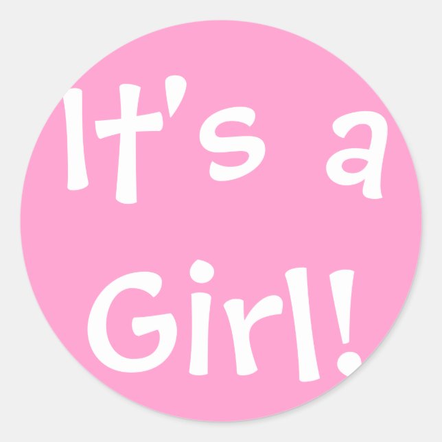 Sticker Rond C'est une fille ! (Devant)