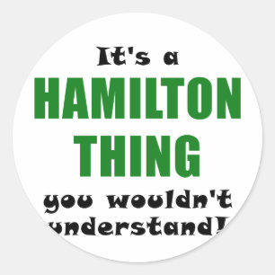 Sticker Rond C'est une Hamilton que vous ne comprendriez pas