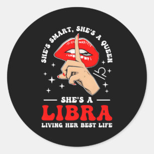 Sticker Rond C'Est Une Libra Zodiac Sign Libra Horoscope