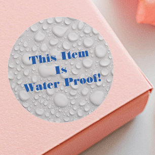 Sticker Rond Cet Élément Est L'Épreuve D'Eau, do-it-yourself Te