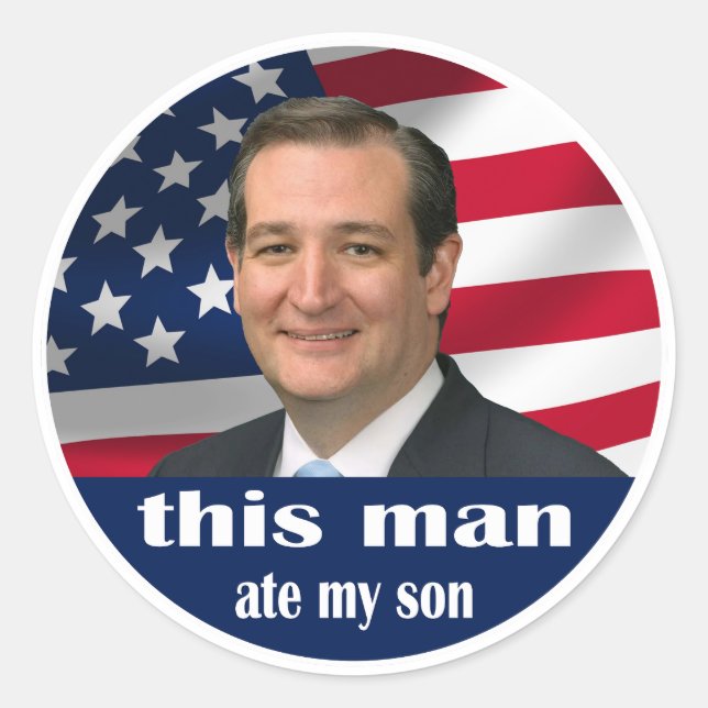 Sticker Rond cet homme a mangé mon fils (Devant)