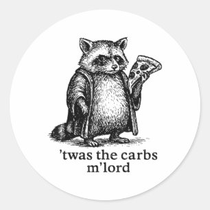 Sticker Rond C'Était Carbs Mlord Mème Cadeau Hommes Femmes Enfa