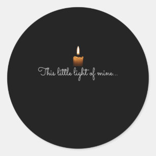 Sticker Rond Cette Petite Lumière De Ma Bougie Foi Chrétienne T