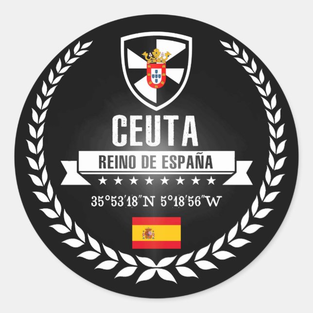 Sticker Rond Ceuta (Devant)