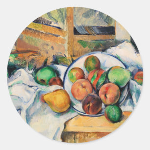 Sticker Rond Cezanne - Une table dans le coin