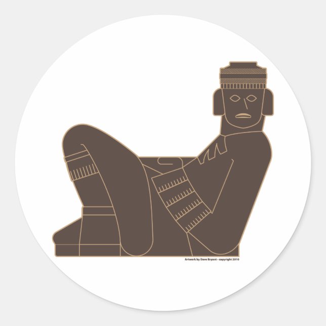 Sticker Rond Chac Mool (Devant)
