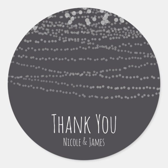 Sticker Rond Chaîne de lumière élégante moderne Célébration de  (Devant)