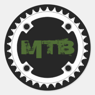Sticker Rond Chaîne de vélo de montagne