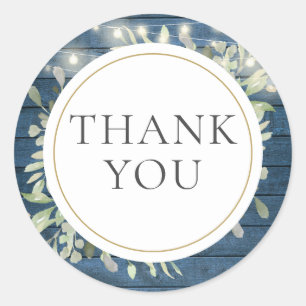 Sticker Rond Chaîne rustique Lights Fête des mariées verdoyante