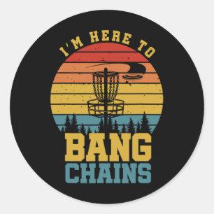 Sticker Rond Chaînes Nging Disc Golf Drôle de Lanceurs de Disqu