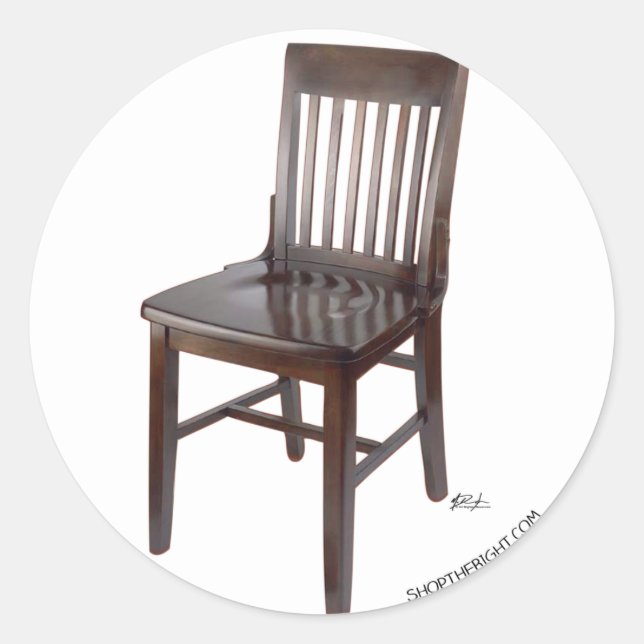 Sticker Rond Chaise vide (Devant)
